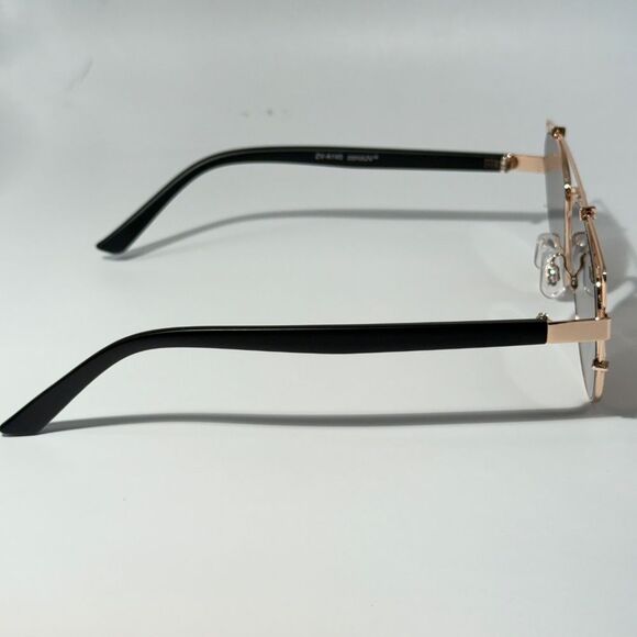 1637 NEW Gold Aviator Sunglasses with Top Bar Detail - Trendy & Chic - Picture 5 of 8